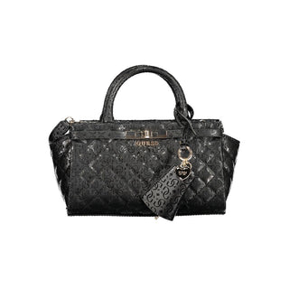 Bolso negro de poliuretano para mujer