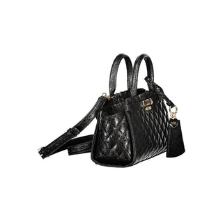 Bolso negro de poliuretano para mujer
