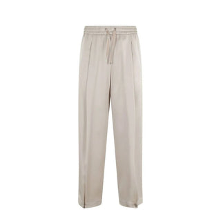 Beige Freizeithose aus Acetat