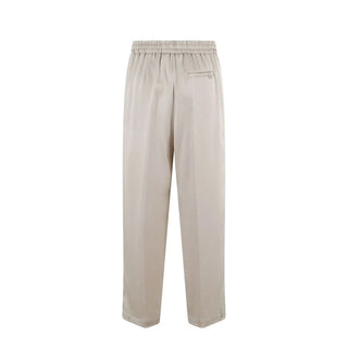 Beige Freizeithose aus Acetat
