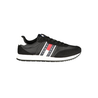 Schwarzer Polyurethan-Herren-Sneaker