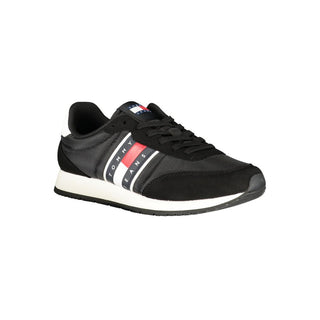 Schwarzer Polyurethan-Herren-Sneaker