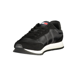 Schwarzer Polyurethan-Herren-Sneaker