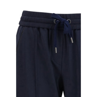Pantalones deportivos de algodón azul