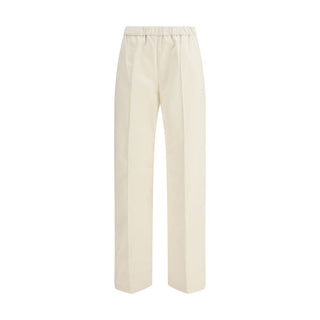 Pantalones casuales de algodón beige  