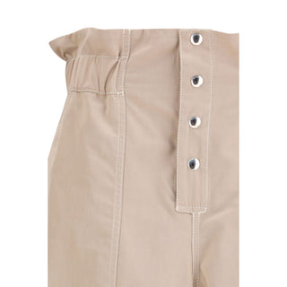 Beige Baumwoll Freizeithose