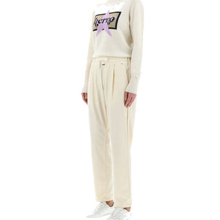 Pantalones casuales blancos de poliéster
