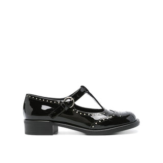 Black Calfskin Flats