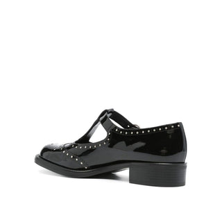 Black Calfskin Flats