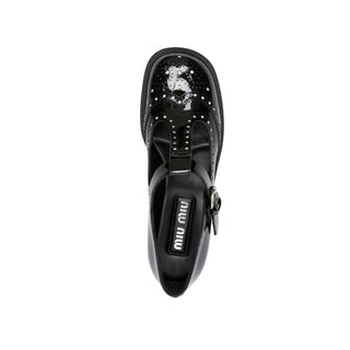 Black Calfskin Flats