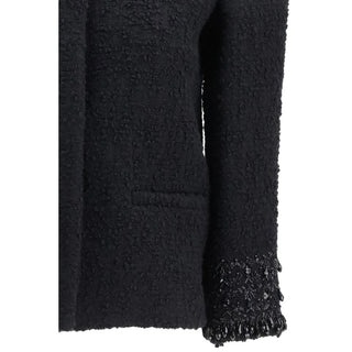 Black Wool Biker Jacket