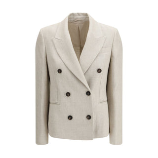 Beiger Leinenblazer