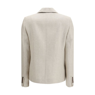 Beiger Leinenblazer