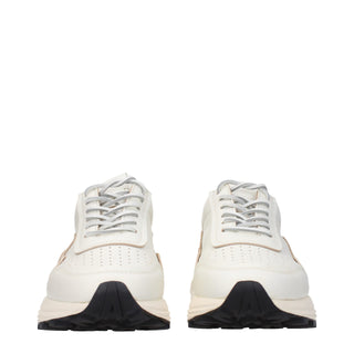 Zapatillas bajas de cuero blancas
