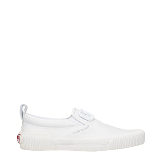 Mocasines blancos de cuero sin cordones