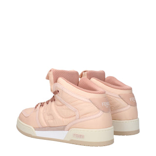 Pink Nylon High Top Sneakers