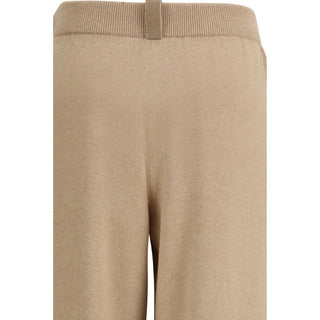 Beige Wool Oves Aries Casual Pants