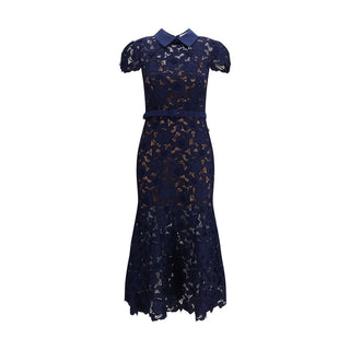 Blaues Polyester-Cocktailkleid