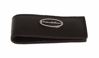Geldklammer aus braunem Leder mit Magnet, Geldscheinklammer, Geldclip für Herren