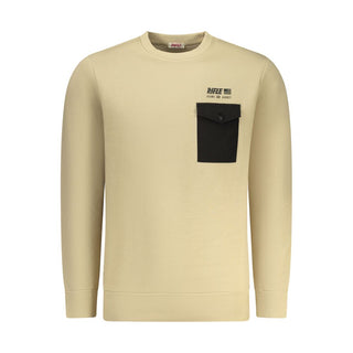 Sudadera de algodón beige para hombre