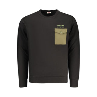 Sudadera de algodón negra para hombre