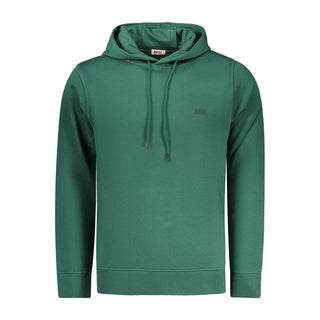 Sudadera verde de algodón para hombre