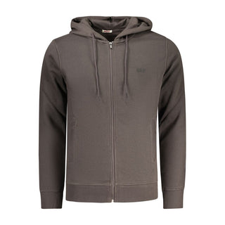 Sudadera con capucha para hombre de algodón gris