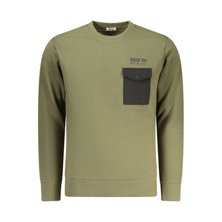 Sudadera para hombre de algodón verde