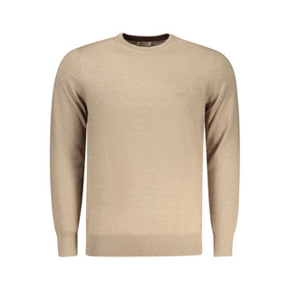 Beigefarbener Herrenpullover aus Polyester