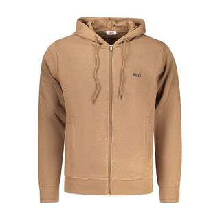 Sudadera con capucha para hombre de algodón marrón