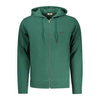 Sudadera con capucha para hombre de algodón verde