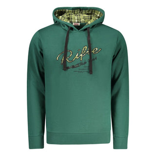 Sudadera con capucha para hombre de algodón verde