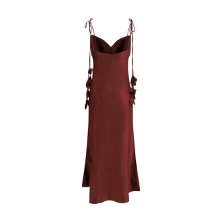 Bordeauxrotes Polyester-Cocktailkleid