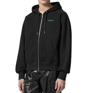 Schwarzes Baumwoll-Sweatshirt