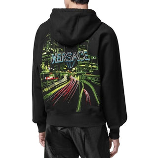 Schwarzes Baumwoll-Sweatshirt