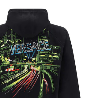 Schwarzes Baumwoll-Sweatshirt