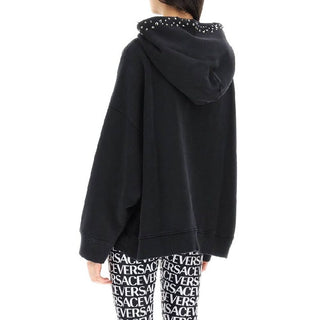 Schwarzes Baumwoll-Sweatshirt
