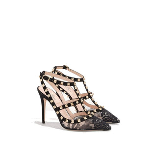 Black Calfskin High Heel Pumps