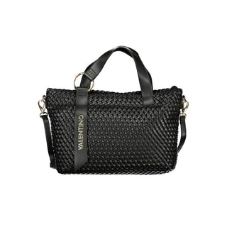 Damen-Tasche aus Polyurethan in Schwarz