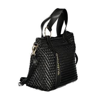 Damen-Tasche aus Polyurethan in Schwarz