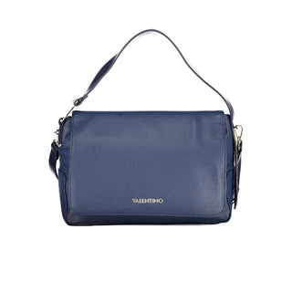 Blue Polyurethane Women's Bag