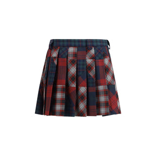 Multicolor Wool Mini Skirt