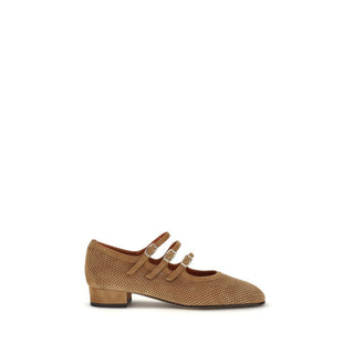 Bailarinas de piel de becerro Bos Taurus beige
