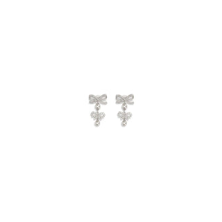 Pendientes de latón plateado