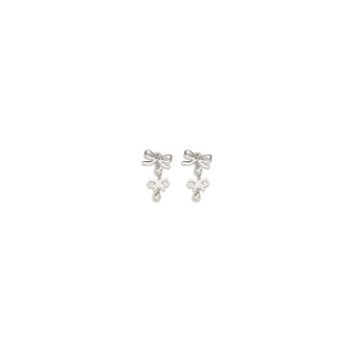 Pendientes de latón plateado