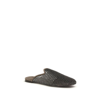 Mules de piel de becerro Bos Taurus gris