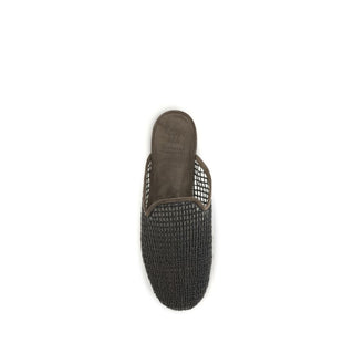 Mules de piel de becerro Bos Taurus gris