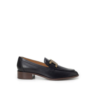 Schwarze Loafer aus Kalbsleder zum Hineinschlüpfen