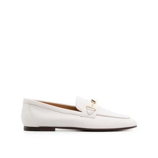 Mocasines blancos de piel de becerro sin cordones