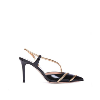 Zapatos de tacón alto de piel de cordero negra